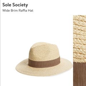 Sole society wide brim raffia hat